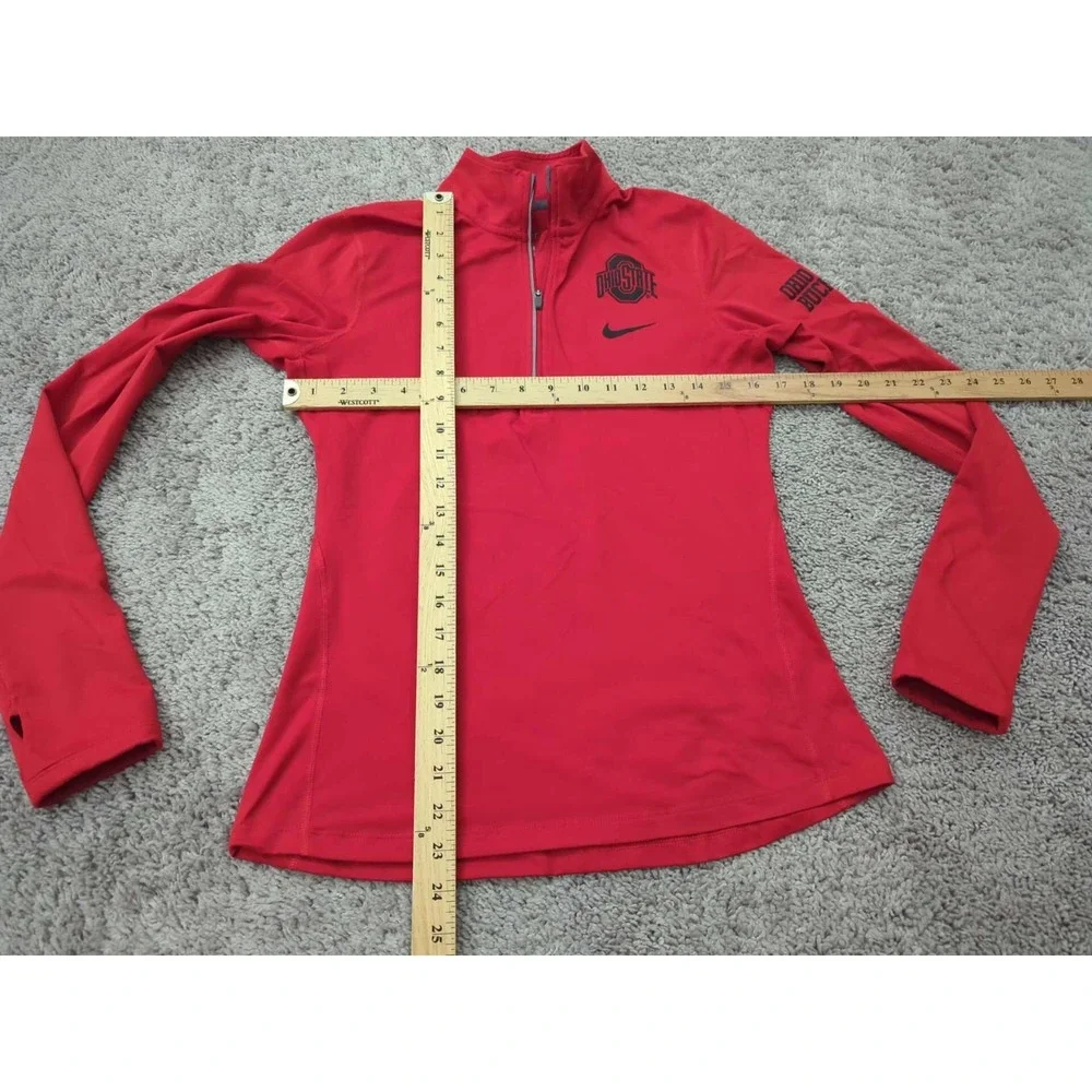 Ohio State Buckeyes Pullover Womens Small 1/4‎ Zip NCAA Nike Dri-Fit Red